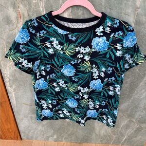 Old Navy Floral Print Short Sleeve Top NWOT